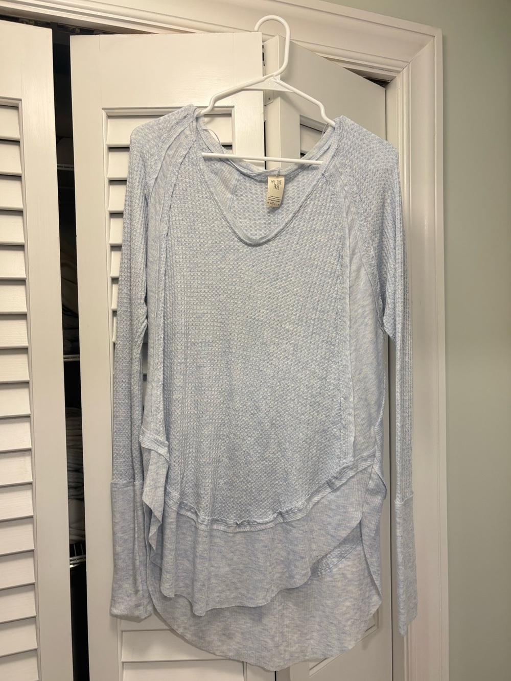 Free People Catalina Thermal Tunic Cloud Heather Size Small - Picture 4 of 6